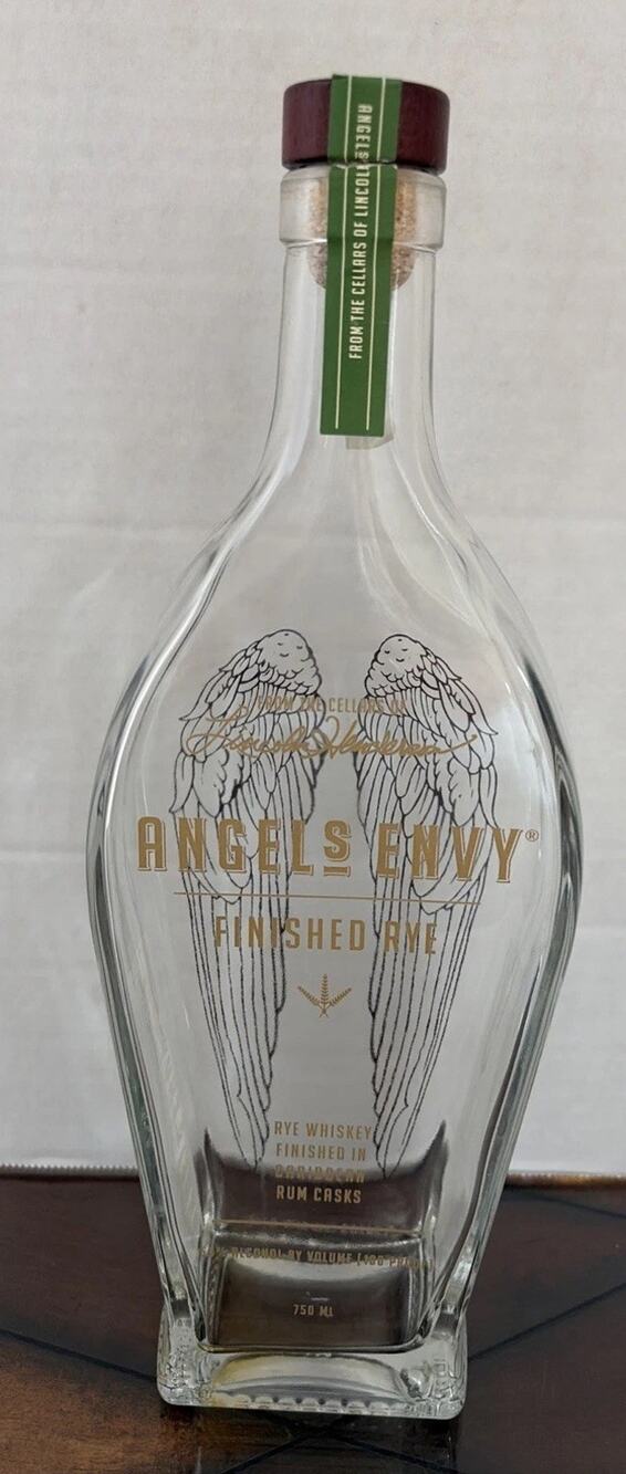 Empty Angels Envy Bourbon Straight Whiskey Bottle & Cork Wings 750 ml